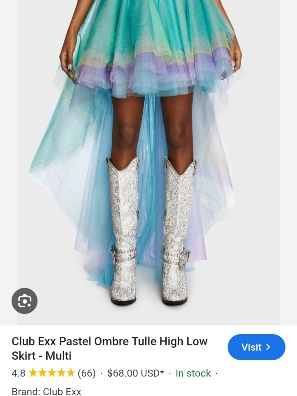 Club Exx Pastel Ombre Nymph Skirt